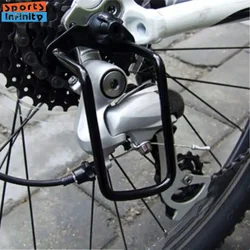 Mountain Bike Road Bicycle Rear Derailleur Protector Gear Folding Bike Guard Protection Black Outdoor Sports Cycling Accessories