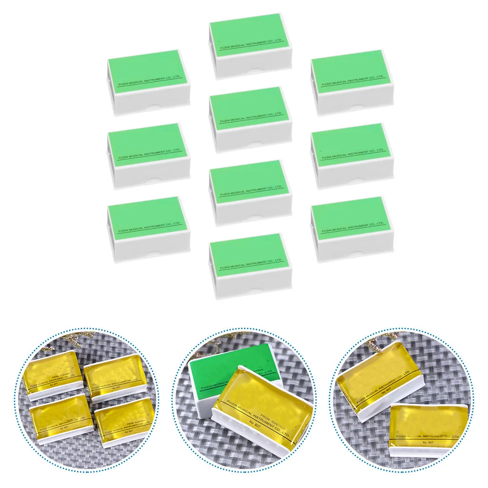 

10Pcs Rosin Block Premium for Violin Erhu Bow Practical Durable String Instrument Care for Violin Portable