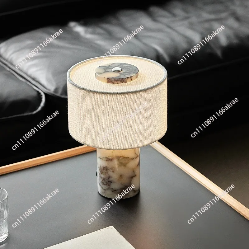 Marble texture soft eye protection light table lamp living room side few master bedroom bedside atmosphere decorative lamp