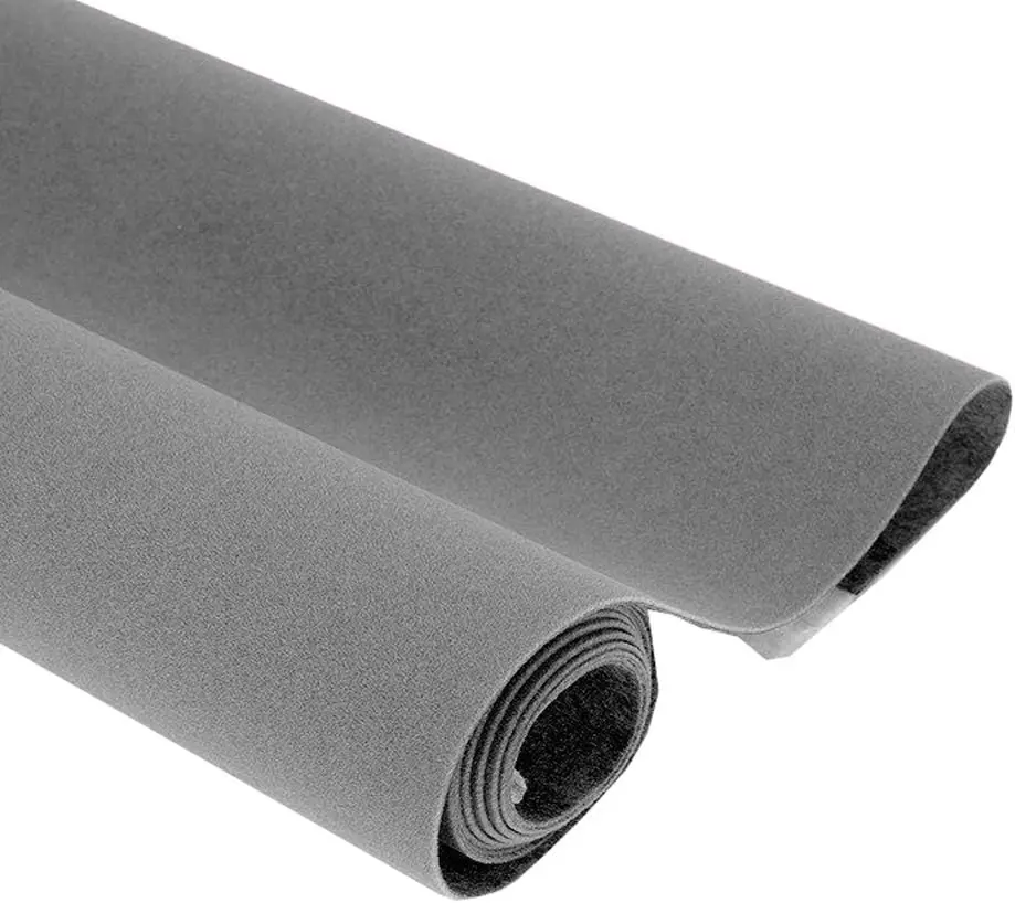 

Self Adhesive Grey Velvet Shelf Liner for Drawers Cabinets Jewelry Display Decor 17.7x98 Inches