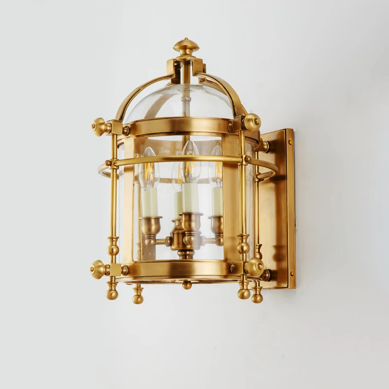 Copper and glass wall lamps, new designs for indoor or outdoor modern wall lamps