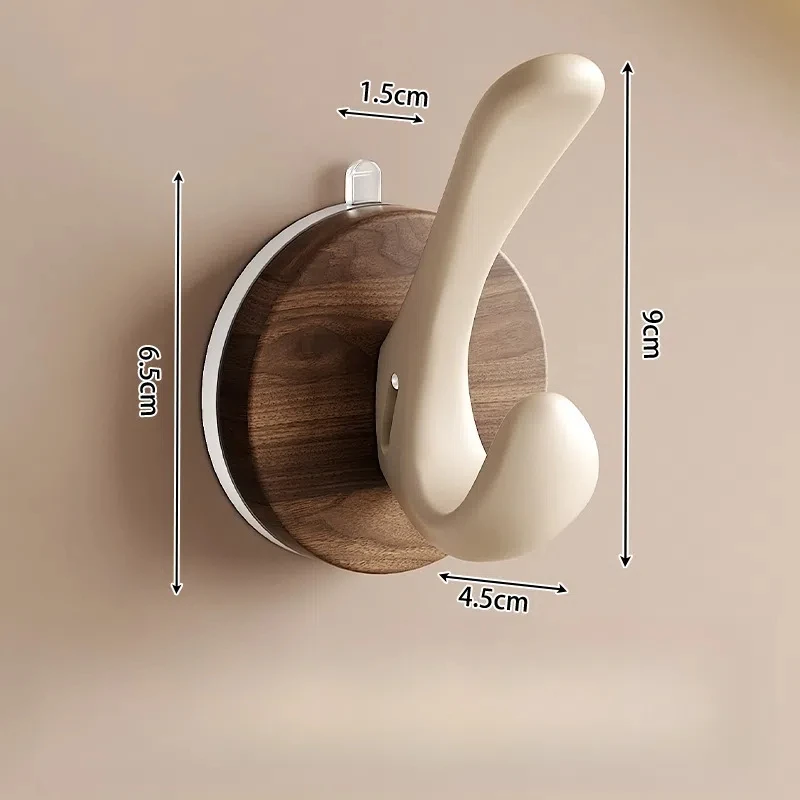 Holzmaserung Saughaken ohne Bohren, robuste Wandhaken für Bad, Küche, Tür, nahtloser Kleiderhaken, Heimdekor-Organizer – Detail 1