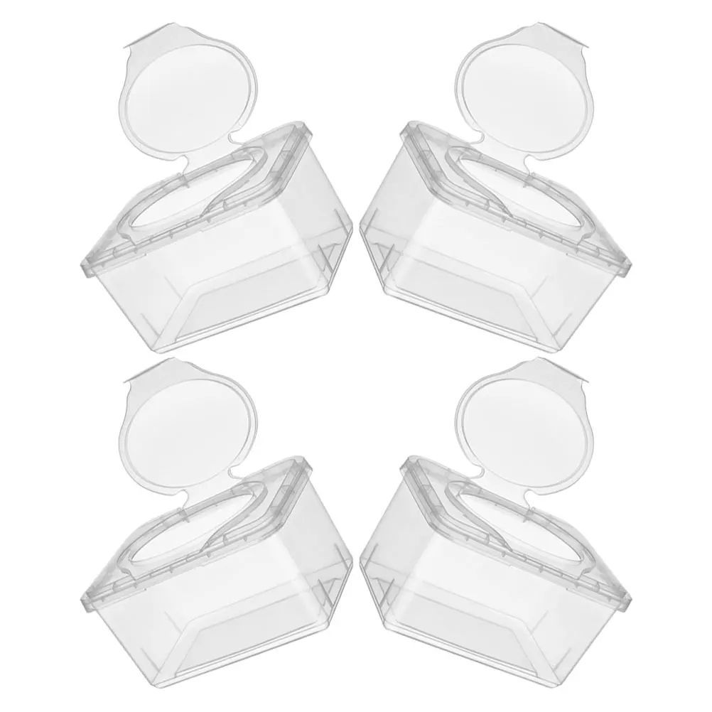 4Pcs Plastic Baby Wipes Holder One-Hand Pull Dispenser for Clean Suitable Home Car Travel Multifunction Use