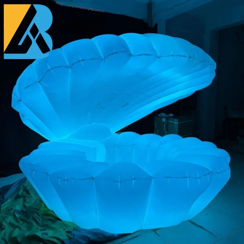 Inflatable Manufacturers LED Lighting Air-blown Giant Sea Shell for Event Decor and Rentals Toys