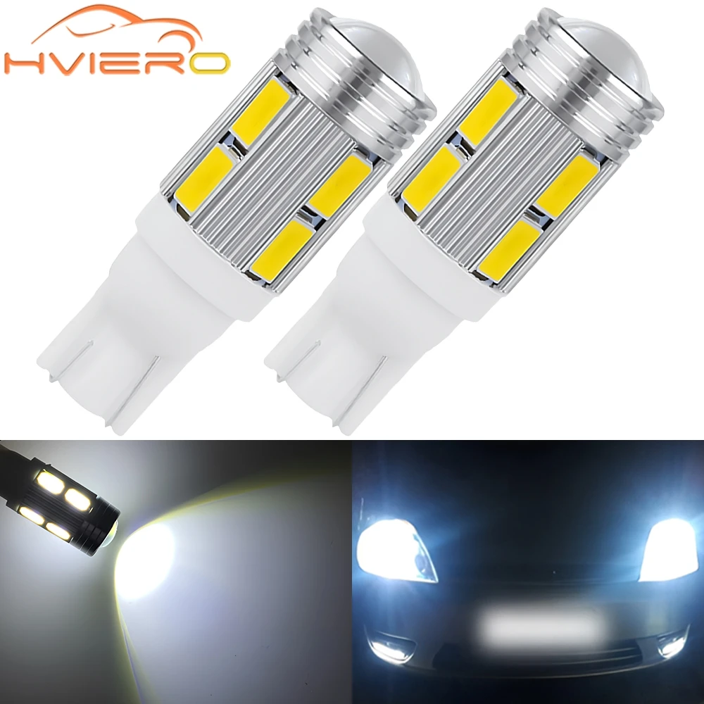 

2Pcs Universal T10 W5W 5630 10SMD Auto Led Trunk Brakes Turn Signal Bulb Cars Parking Tail Lights Reverse Lamps Multiple Colors