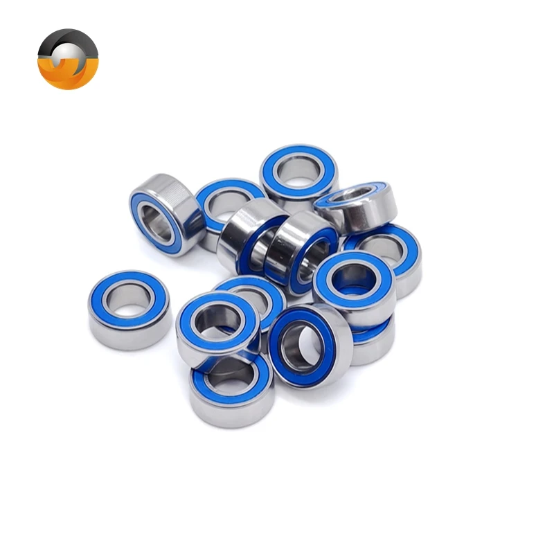 10PCS MR105RS 5x10x4 mm Bearing ABEC-7 Miniature RC Car MR105-2RS Ball Bearings MR105 RS 2RS Blue Sealed
