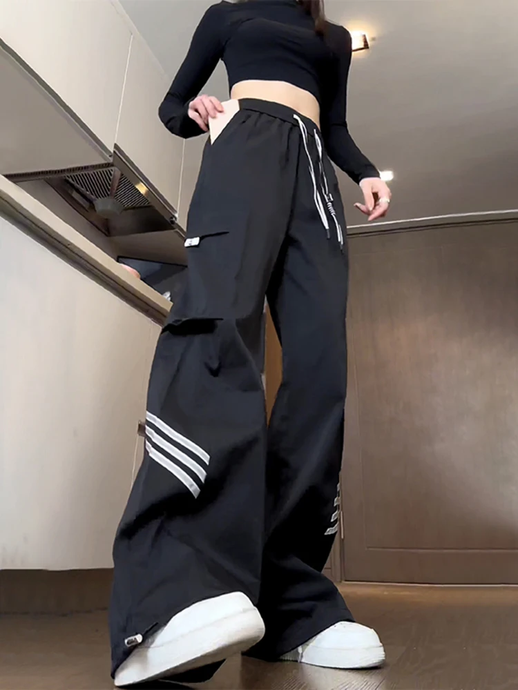 

Мужские летние брюки American Sle Bla Tee Bars: прямые, маленького размера, быстросохнущие, драпирующиеся, рабочие, в стиле парашютиста, расклешенные