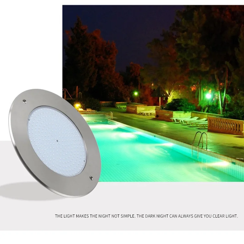 IP68 Pool light 304 stainless steel ultra-thin light body, AC12V, warm light/white light /RGB remote control outdoor lighting