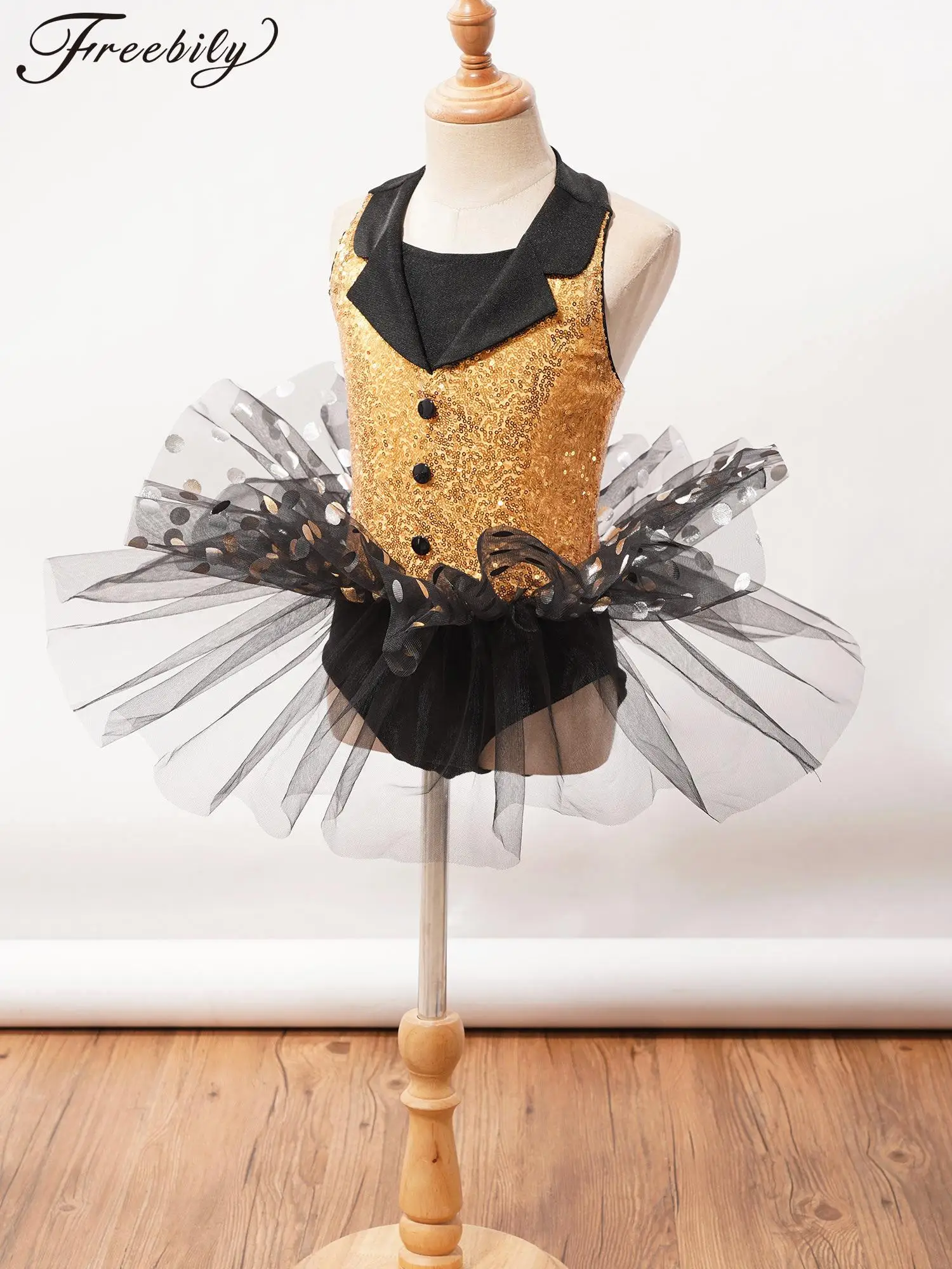 Sukienka baletowa dla dziewczynek, błyszcząca spódniczka tutu, dziecięcy kostium taneczny z cekinami do tańca ulicznego, latynoamerykańskiego i jazzowego, strój do występów, strój taneczny dla dzieci, body taneczne.