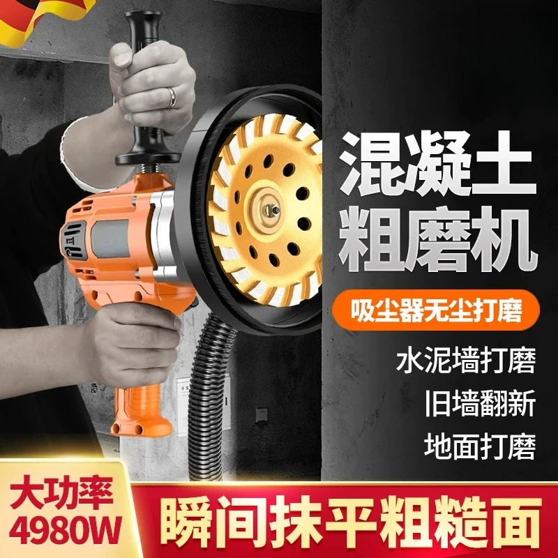 Concrete Grinder Cement Block Grinder Wall Planer Multi-Function Rough Grinder Polishing Machine High-Power Concrete
