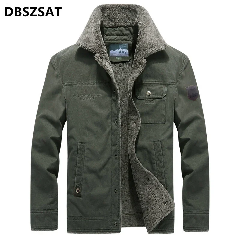 2028 XKK Windbreaker Winter Jacket Men Thick Wool Liner Warm Jackets Male Outdoor Military Mens Coats  Plus Size M-6XL