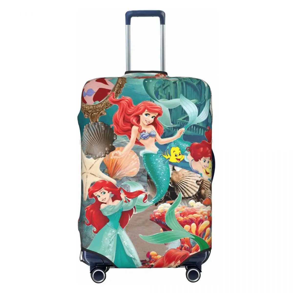 

Little Mermaid Ariel Cartoon Suitcase Cover Useful Travel Protector Luggage Supplies Flight