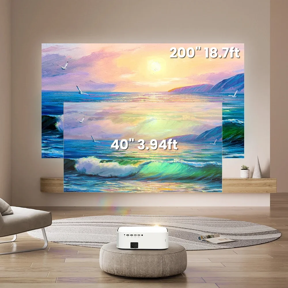 Multimedia 500ANSI  1080P Zoom 75%-100% Bluetooth Used Full HD Pocket Home Cinema led Portable Smart Video Projector