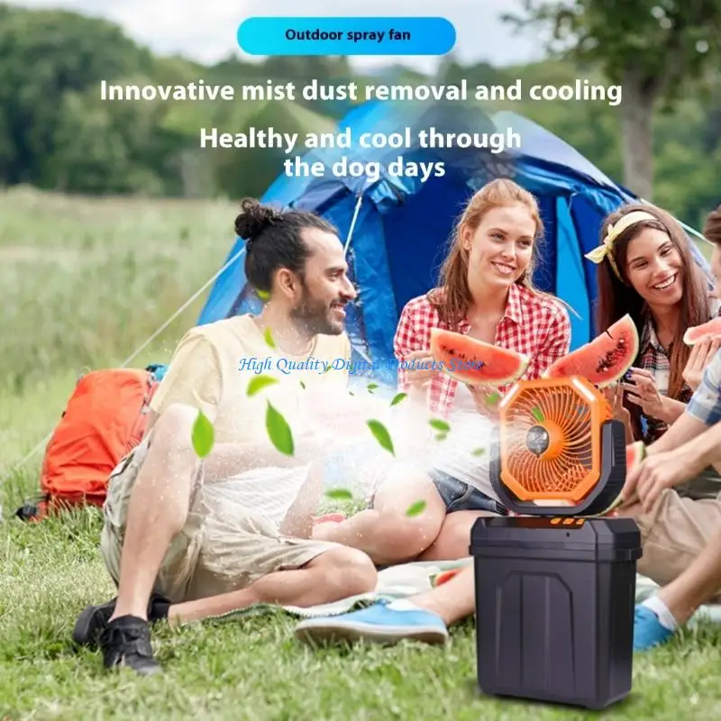 

U2JE Camping Fan Fean 6L Bucket 20000 мАч аккумулятор 4WIND Режим светодиодного освещения на заднем дворе охлаждение