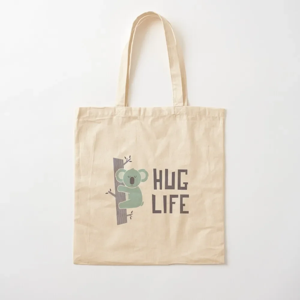 

Hug Life Tote Bag canvas shopping bag eco bag folding shopper women Large bags for women