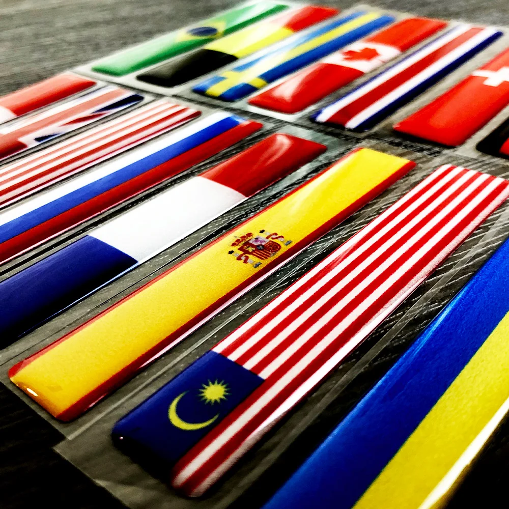 2 шт., светоотражающие 3d-наклейки с национальным флагом, аксессуары для мотоциклов, автомобильные наклейки, Корея, Сингапур, Вьетнам, Индонезия, Малайзия, Колумбия