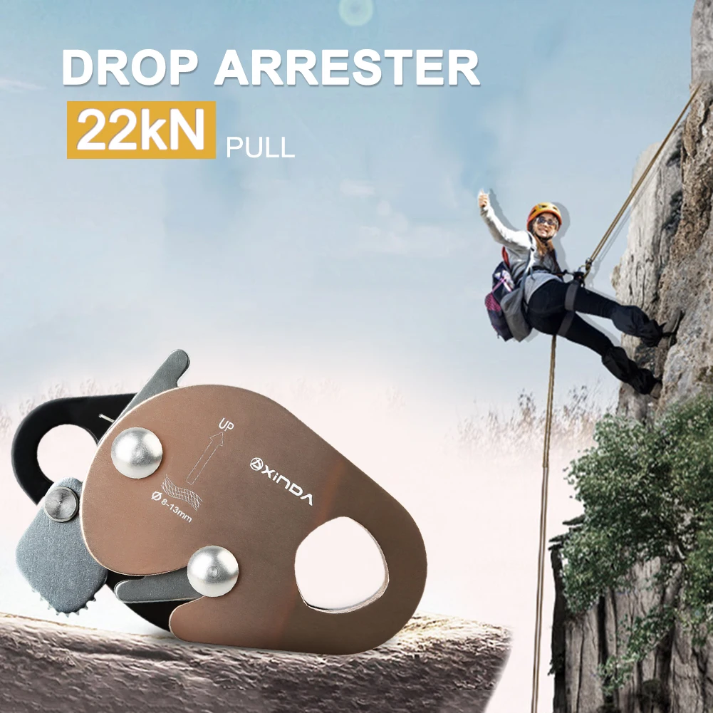 

Outdoor Mountain Rock Climbing Abseiling Device Aluminum Alloy 22KN Rappelling Tools Practical Travel Rescue Tool