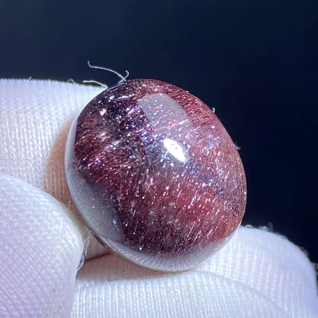 Natural Red Super Seven 7 Lepidocrocite Rutilated Quartz Pendant Oval 15*14*8mm Super Seven Stone Bead Women Men  AAAAA