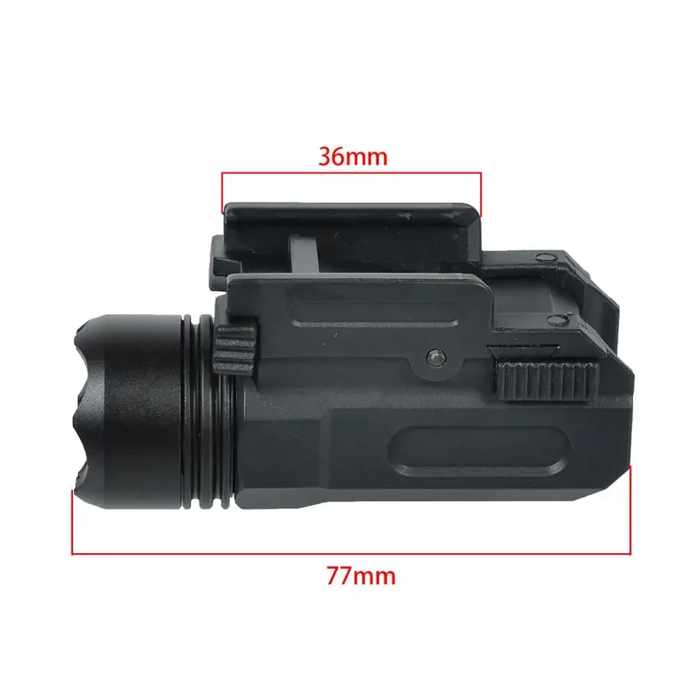 Airsoft Mini Pistol Light QD Quick Detach Handgun Flashlight LED Rifle Gun Tactical Torch 20mm Rail Fit Glock 17 19 18C 24