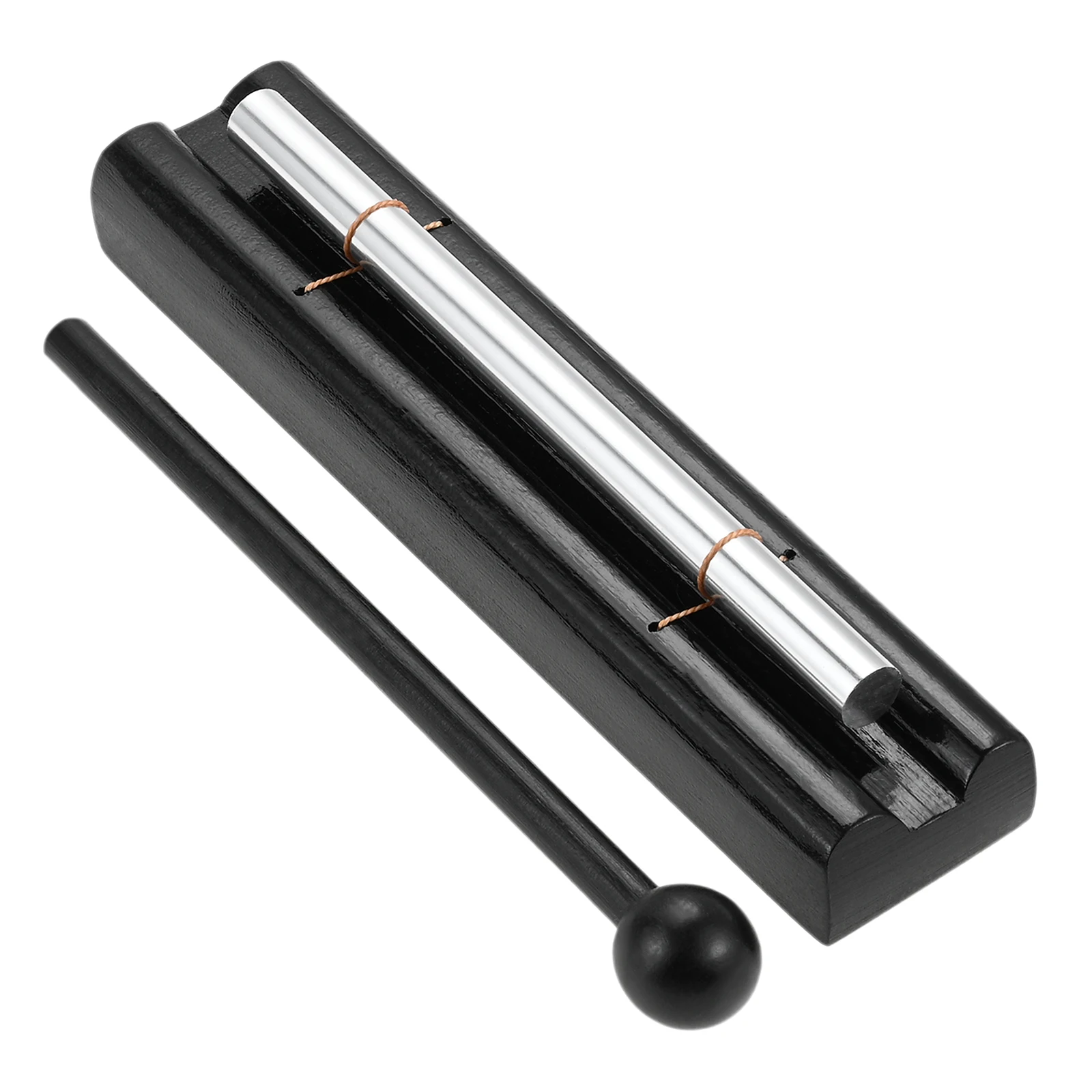 1 Pc Solo Chime Bell and 1 Pc Mallet Aluminum Wood Firm Strong Resistant to Corrosion for Developing Children's Musical Talent