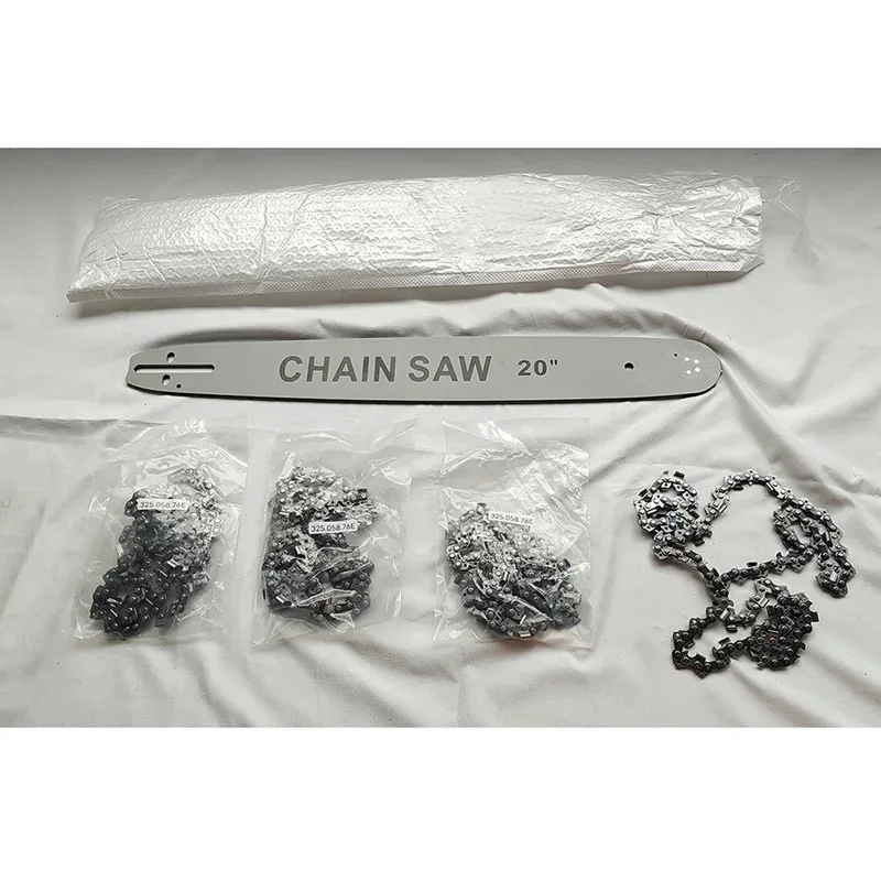 20 Inch Guide Plate + 4 Pcs 20 Inch 76 Section Chains Electric Saw Chainsaw Replacement Parts Industrial Cutting Tool
