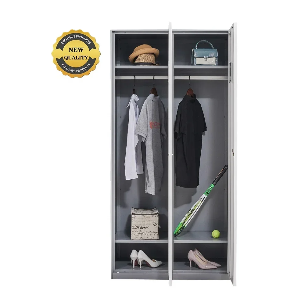 School Student Locker Bag Storage Cabinet Metal Dressing Cabinet 2 Door Steel Locker