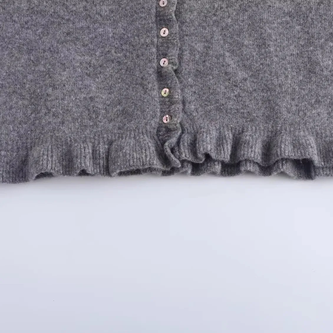 JNLEAOG Faionable Capispalla lavorato a maglia Maglione decorativo a strati da donna Lungo Sve rotondo Ne Fibra di poliestere a lunghezza regolare