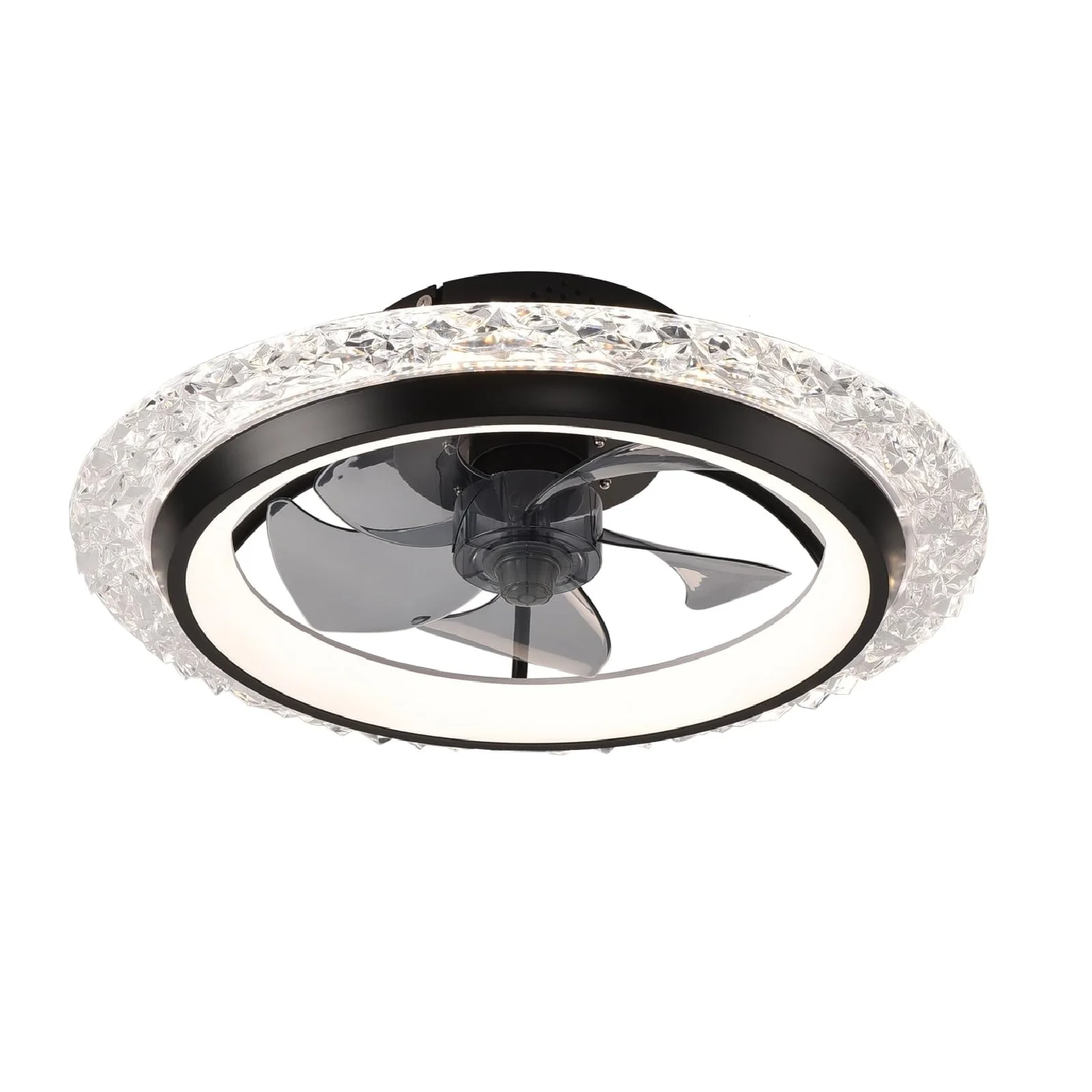 IRALAN Smart Flower Plafondventilator Licht Afstandsbediening Traploos dimmen 6 snelheden Wind Stille DC-motor voor slaapkamervoortuin