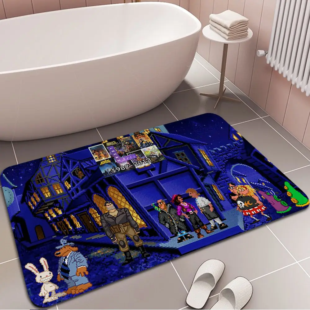 Melee Island Streets Monkey Island Door Mat Anti-slip Absorb Water Long Strip Cushion Bedroon Mat Doormat Area Rug