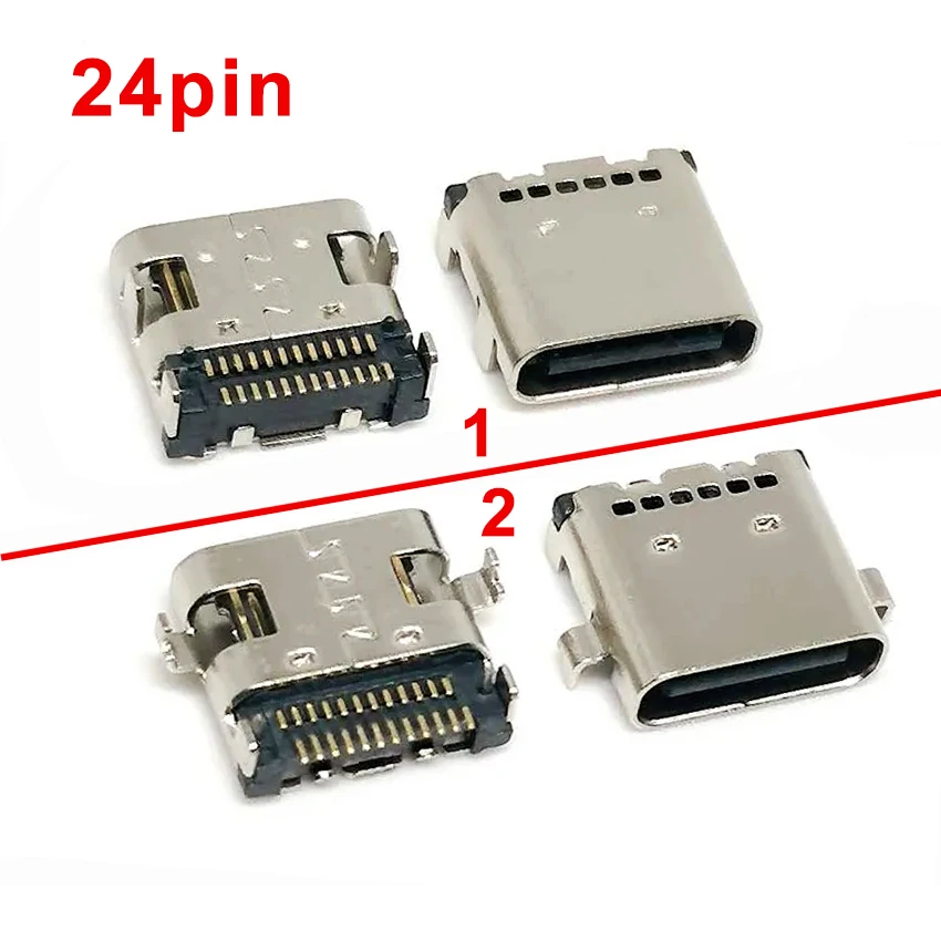 10Pcs USB3.1 24pin Type C USB Female Jack C Micro USB Power Jack Socket Connector Charge Charging Dock Port Plug