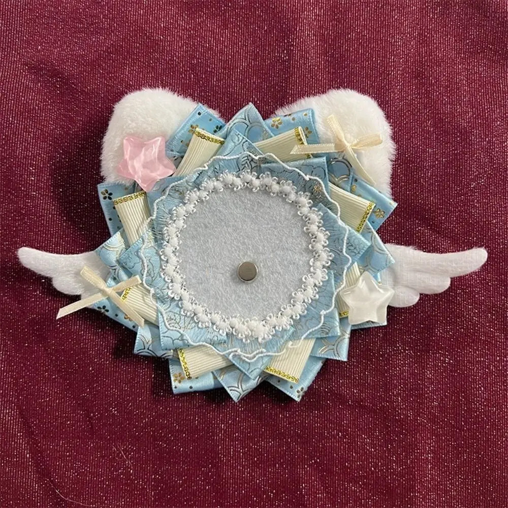 Cute Lace Badge Holder Angel Wings Cat Ear Pins Tray DIY Itabag Decor Anime Badge Decoration