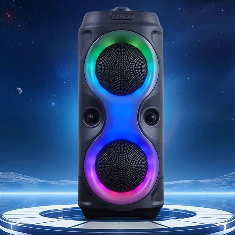

Bluetooth Speaker Wireless Home Theater Outdoor Sound Column Portable Subwoofer Speaker With RGB FM/AUX