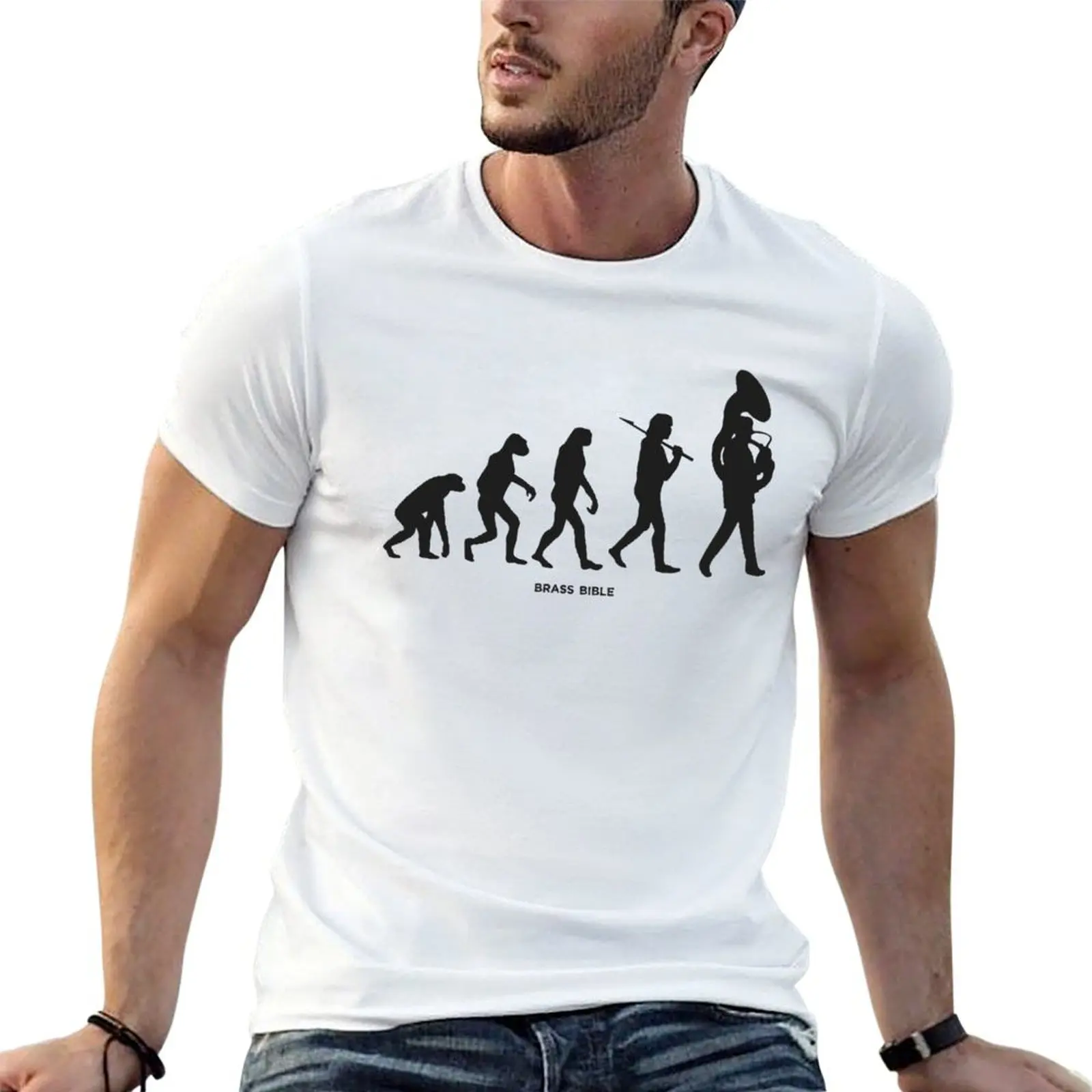 Camiseta Brass Bible - Evolution Sousaphone, camiseta con estampado personalizado, camiseta lisa para hombre, camiseta de lujo