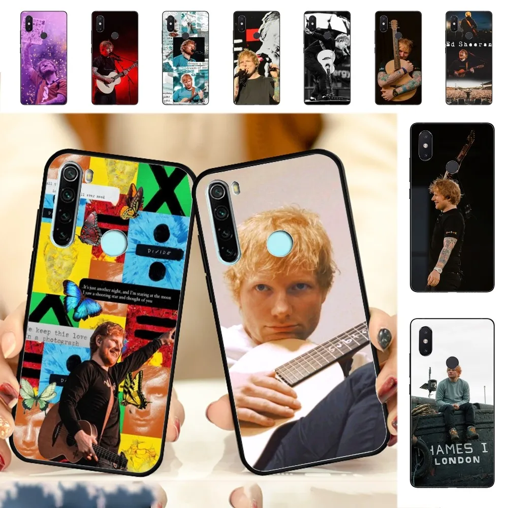 E-Ed Sheeran UK Singer Phone Case For Redmi Note 4 X 5 A 6 7 8 T 9 9S 10 11 11S 11Epro Poco M3 pro