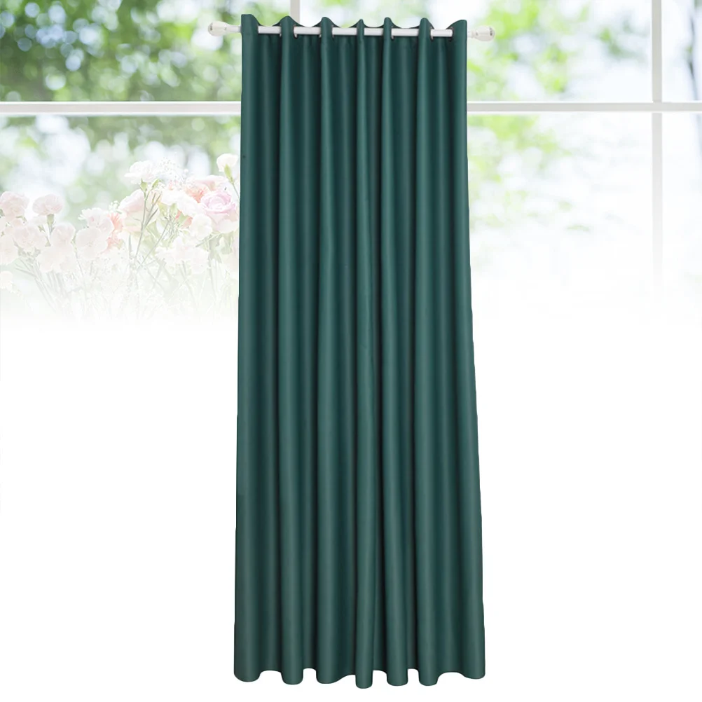

Thermal Insulated Blackout Curtains Pair Size 100130 Dark Green Thick Linen Textured Room Darkening Window Drapes Energy Saving