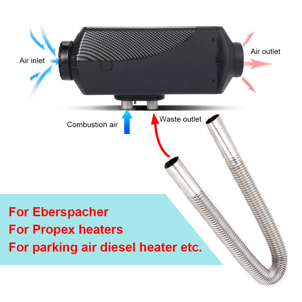 300cm 25mm Exhaust Pipe Heater Parts For Air Diesel Parking Heater Stainless Steel Tube Gas Vent Car Truck Accessoreis