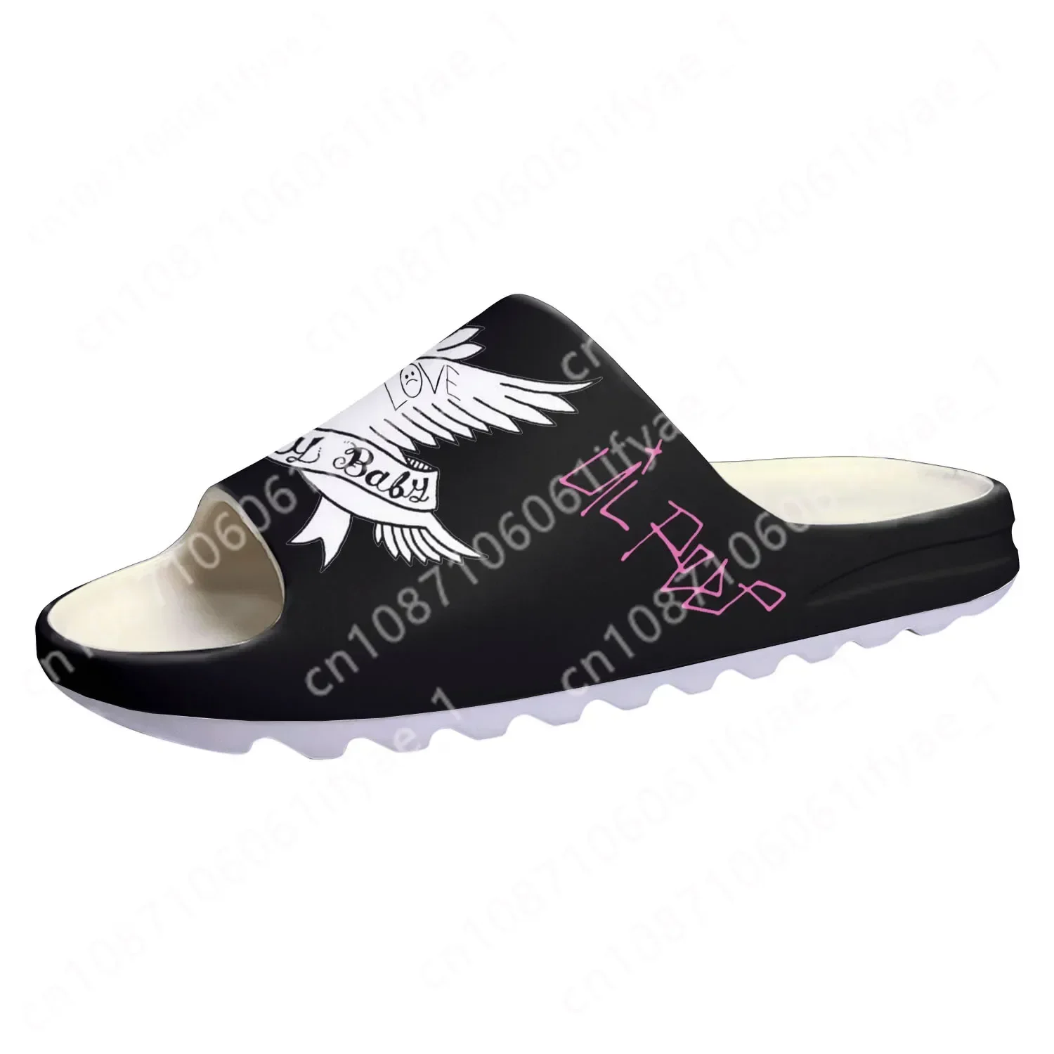 Lil Peep Hot Hip Hop Rapper Soft Sole Sllipers Home Clogs Step on Water Shoes Mens Womens Teenager Customize on Shit Sandals