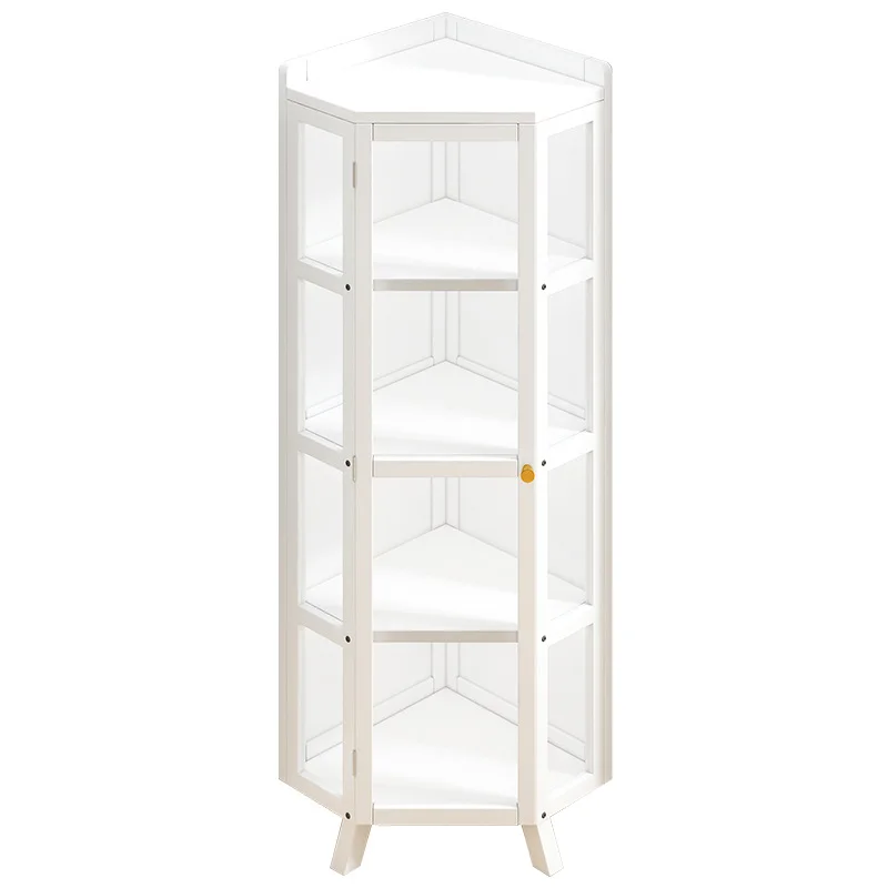 

Corner rack Floor to ceiling white corner cabinet Household wall triangle cabinet Living room