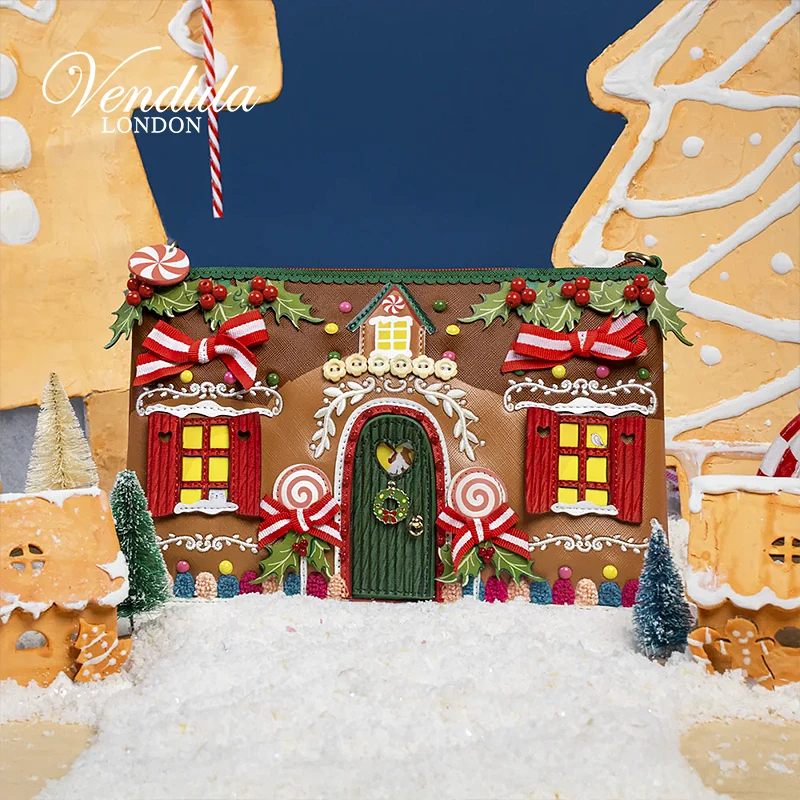 

Оригинальная женская сумка ручной работы Vendula, серия Gingerbread House, модная сумка через плечо на одно плечо, молодежная стильная сумка.