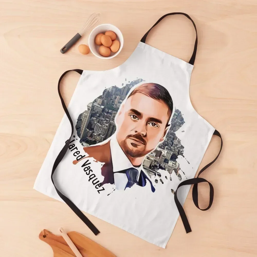 

Jared Vasquez | Cartoon Apron Barista Kitchen For Man men women's work Apron