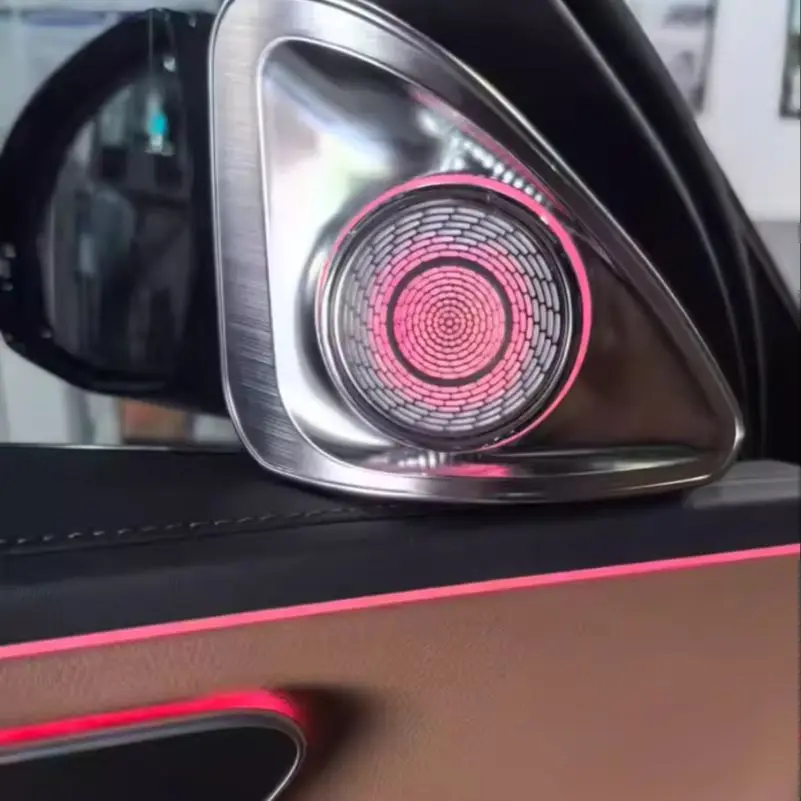 64 Colors 4D Rotating Tweeter Speaker Ambient Light For Mercedes Benz C Glc S E Class W205 W213 W222 X253 W223 W206 Car 4d Horn