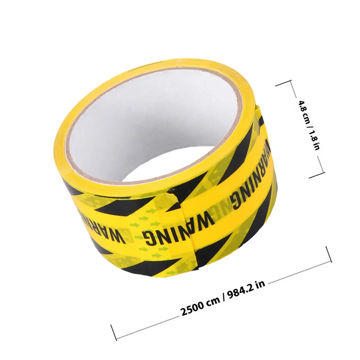 Industrial Caution Tape Strong Grip Adhesive Safety Warning Tape for Floors Walls Pipes All Weather
