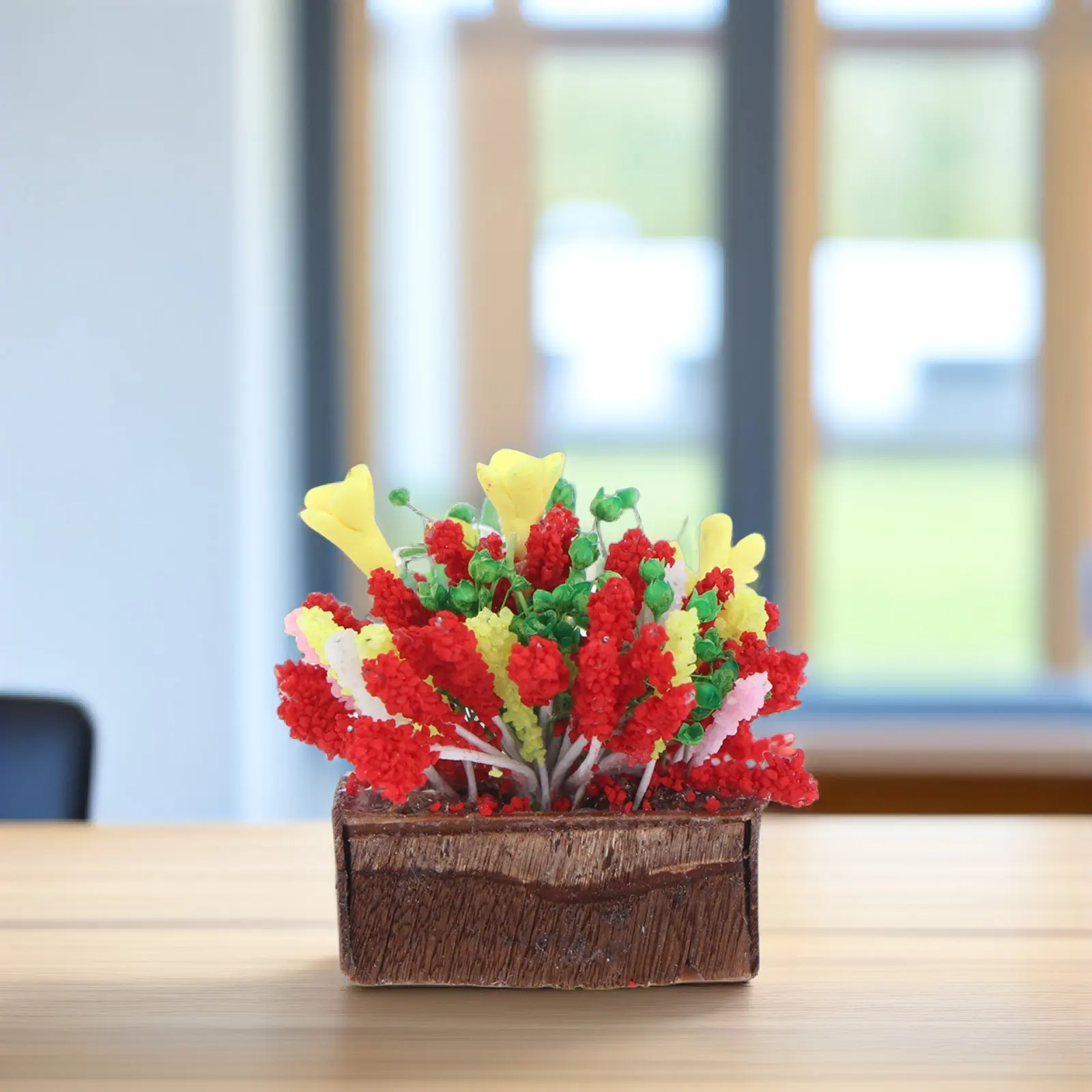 

Миниатюрное украшение для дома: цветок в горшке из смолы, изысканная работа, креативный дизайн, художественный декор для дома, мини-цветок