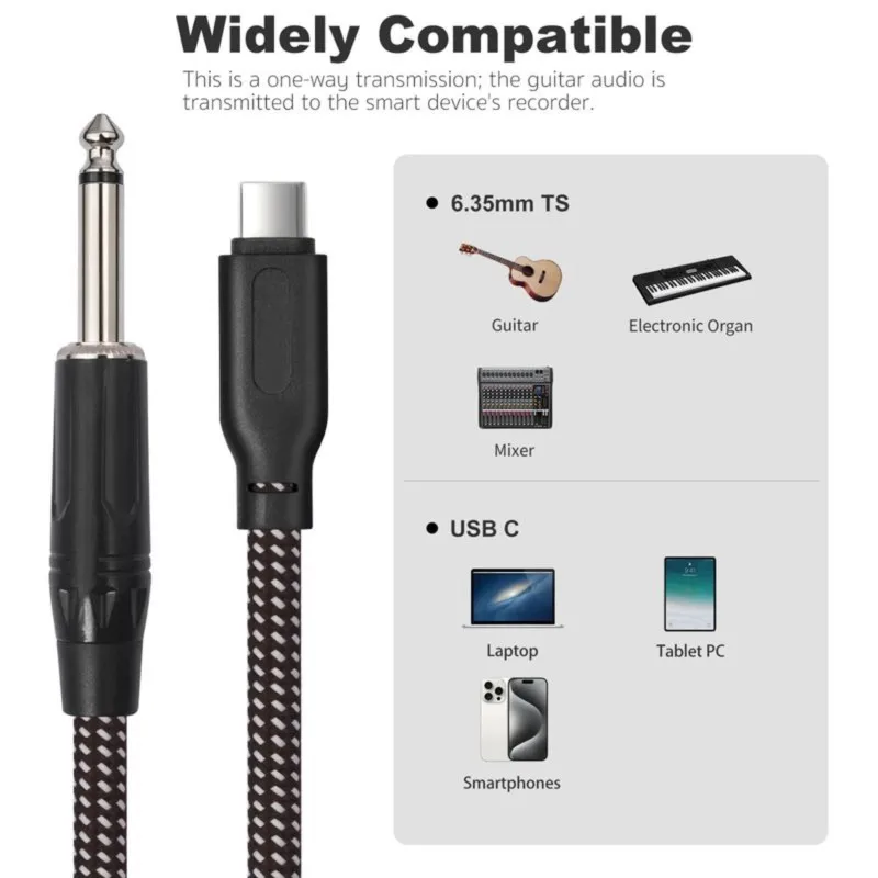 Super Sale USB TYPE-C to 6.35mm Audio Cable, Audio Cable for Electronic Piano Guitar Mixing Console Sound Card