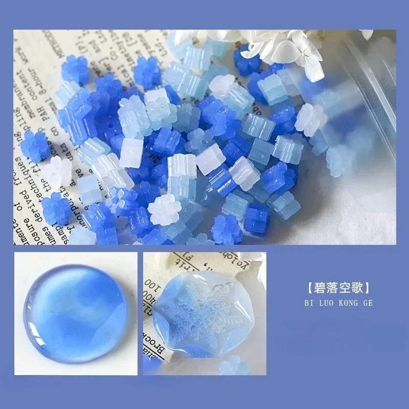 60 stks Semi Transparante Jade Kleur Lakzegel Stempel Deeltjes Sakura Vorm Wax Materiaal DIY Handboek Wenskaart Afdichting Tool