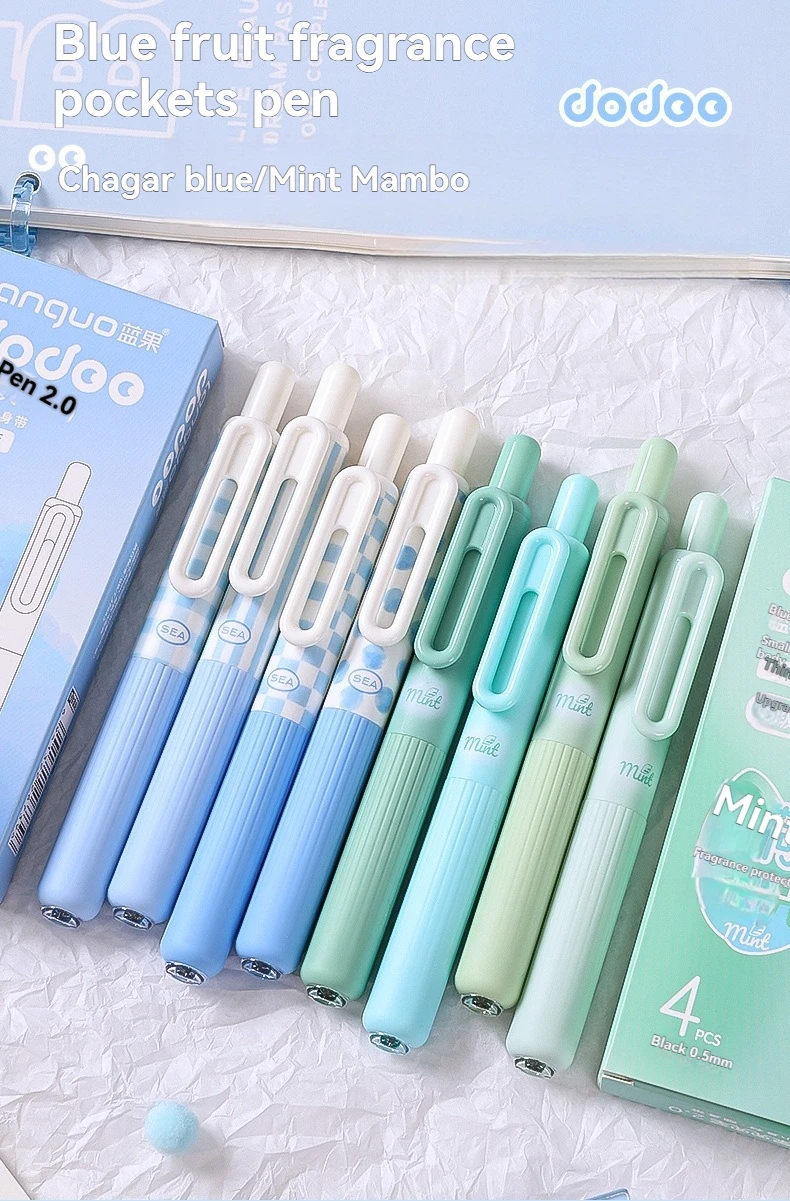Gel-Stift mit Duft, Taschenstift mit Klickmechanismus, Hochwertiger Schnelltrocknender Marker-Stift für Studenten – Detail 1