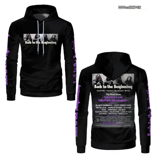 Imagen 2 del producto Otoño Nuevo Ozzy Osbourne Bat sudadera con capucha Hip-Hop Rock Gótico cómodo Y2k Ropa de hombre Black Sabbath colaboración regalo Tops
