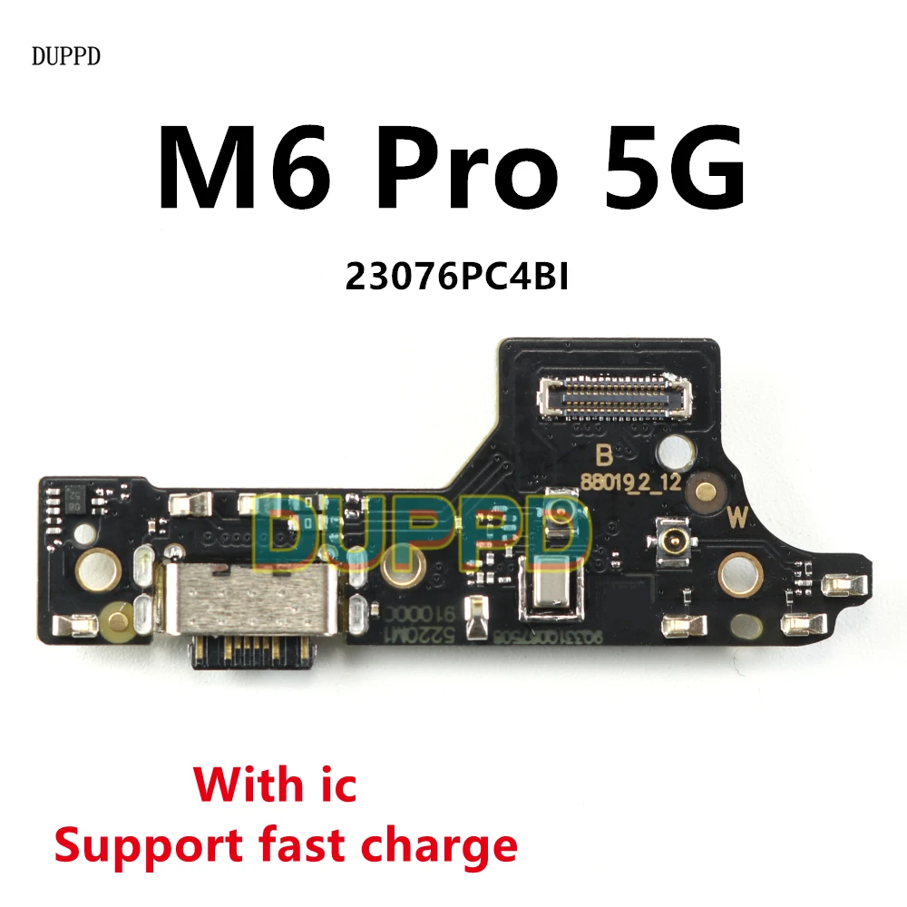 USB Type-C Charging  For Xiaomi Poco M6 Pro 5G Charger Port Connector Board With Microphone Mic Parts Flex Cable M6Pro 18W