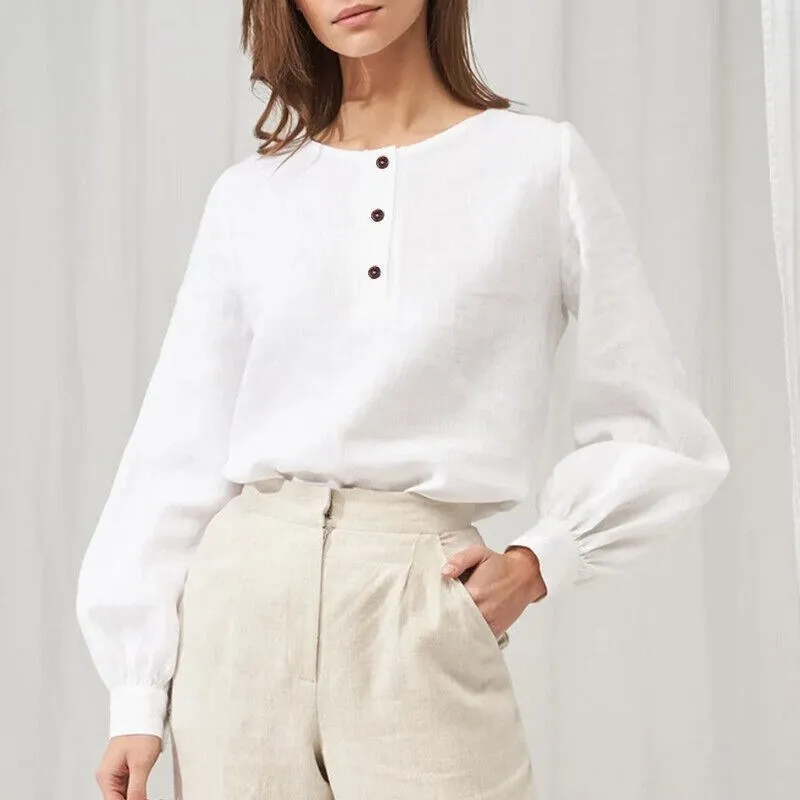 

Женская футболка Long Sve 2025 FW Europe US Faion Хлопок Лен Материал Другое Материал 00% Thi Long irt