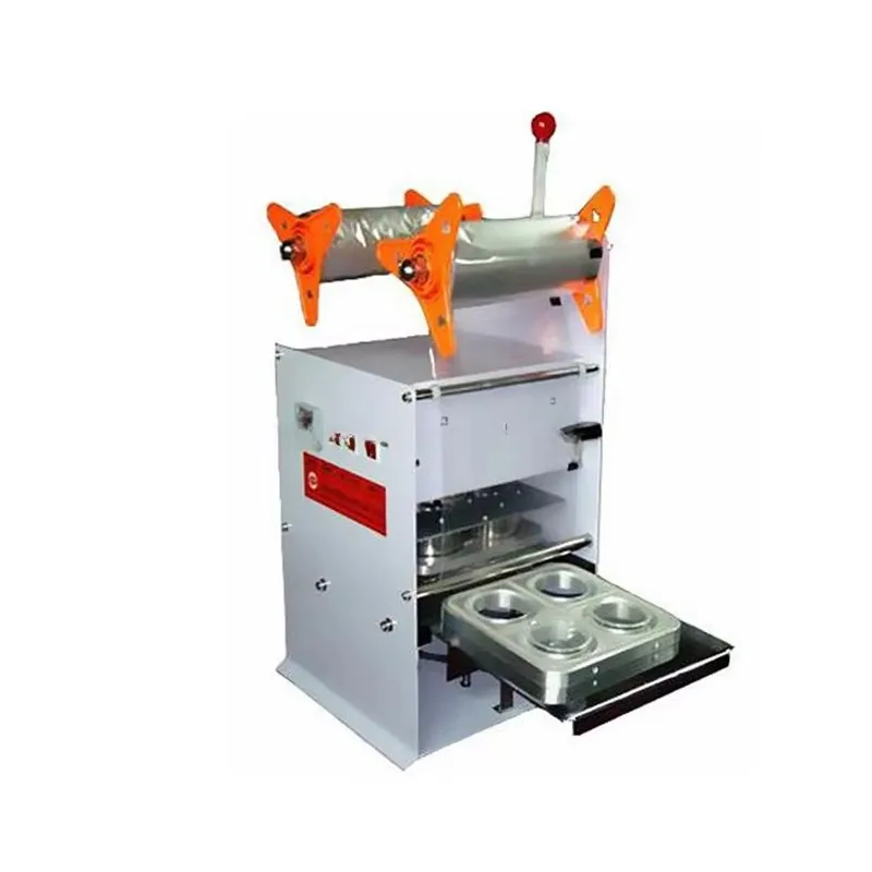 

Automatic Yogurt Plastic Cup Sealing Machine / Sealer For Milk Cup Juice Sprite